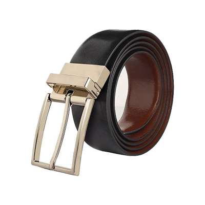 32-36 inch Handmade Genuine Leather Reversible Adjustable Belt Gift for Men Teen Boy Fashion Causal Formal Dress Black/Brown