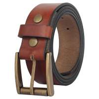 36-40 inch Handmade Genuine Leather Adjustable Belt Gift for Men Teen Boy Everyday Office College School Formal Dress Brown