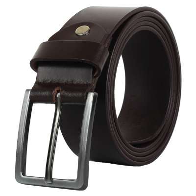 40-44 inch Handmade Genuine Leather Adjustable Belt Gift for Men Teen Boy Everyday Office College School Formal Dress Brown Colo