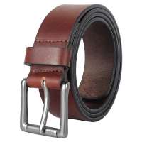 36-40 inch Handmade Genuine Soft Leather Adjustable Belt Gift for Men Teen Boy Office College School Fashion Dress Brown